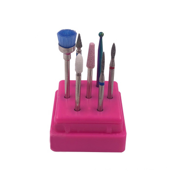 China factory 7pcs nail drill machine tool clean manicure cuticle diamond quartz ceramic nail drill bit set